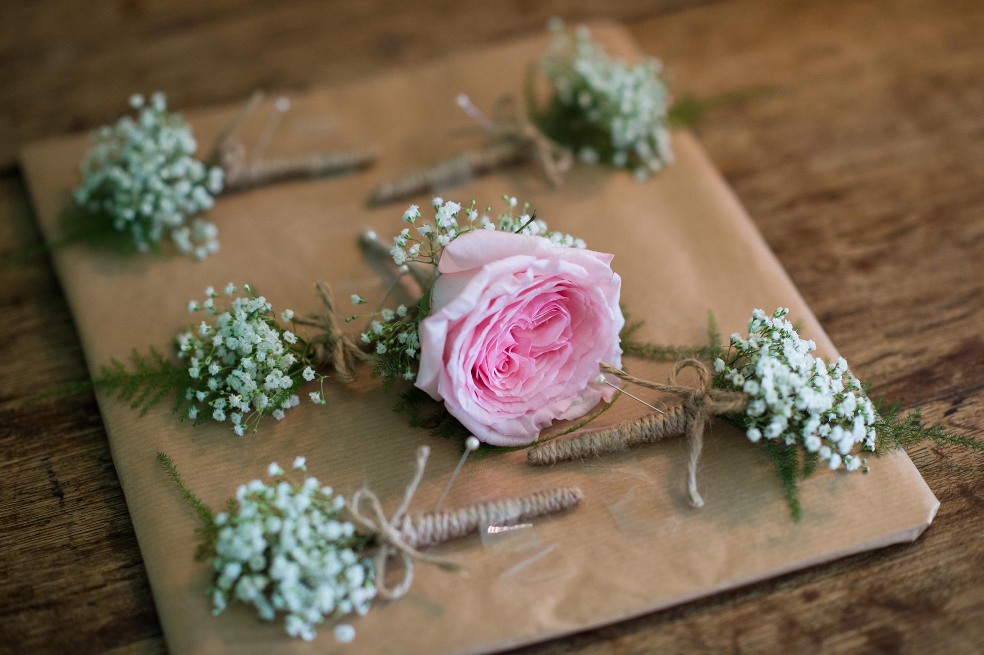 Pink Rose Buttonhole