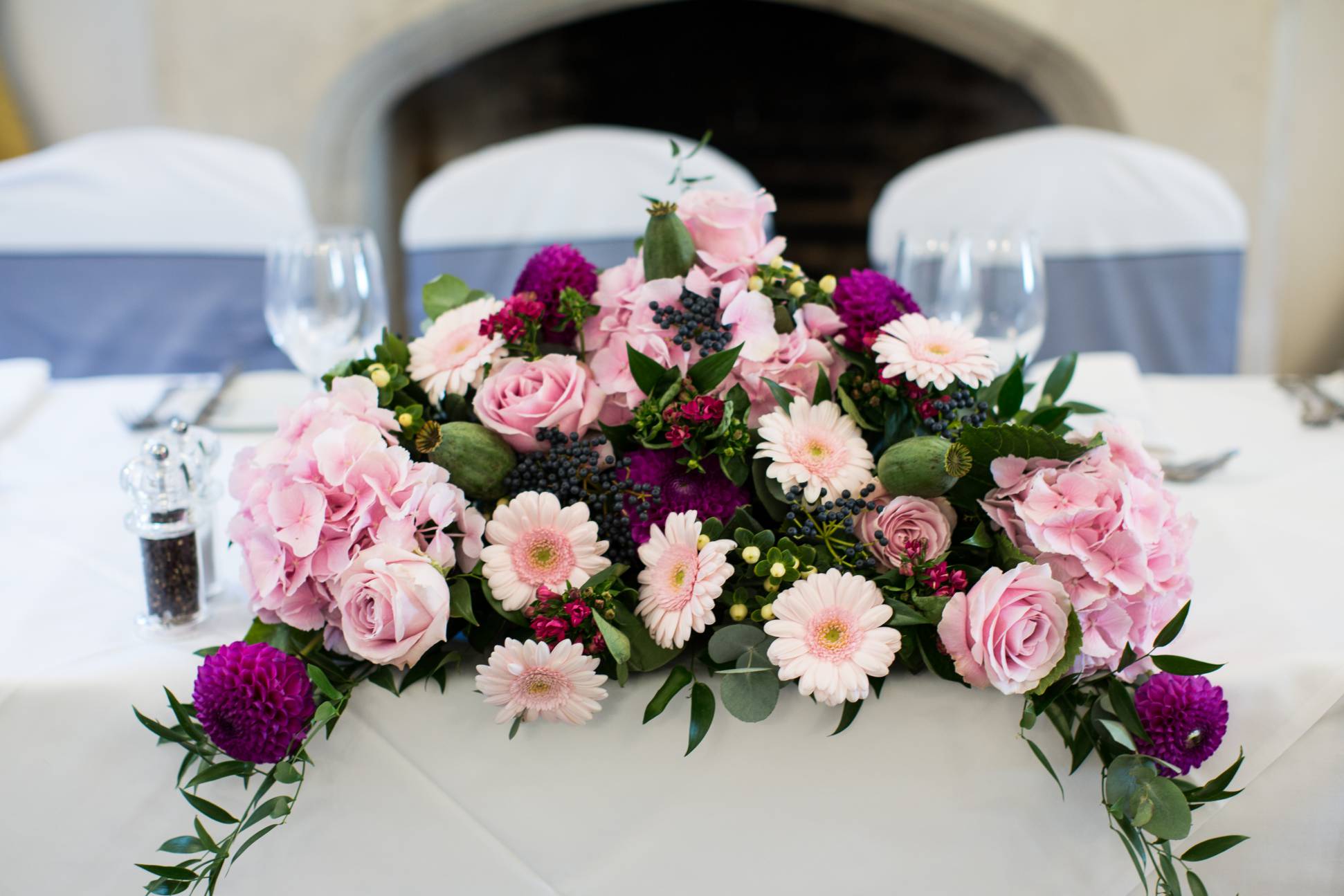 Persephone Violet Bespoke Wedding Wreath