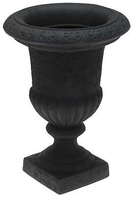 Black stone urn