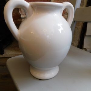 Grecian style ceramic handled urns