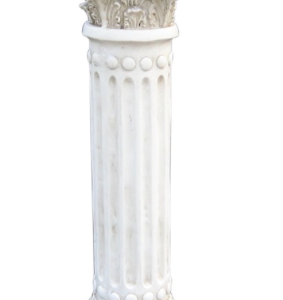 White Detailed Roman Pillar Medium