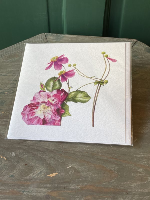 Floral shoe card