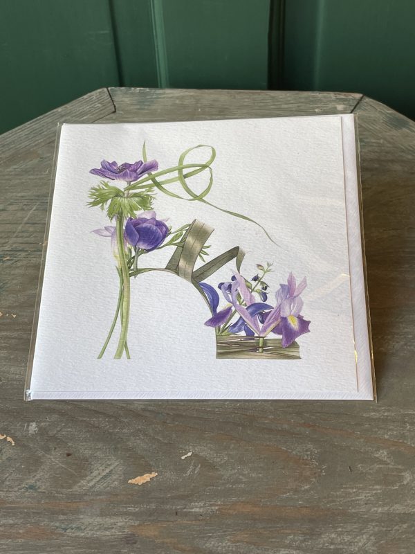 Floral shoe card