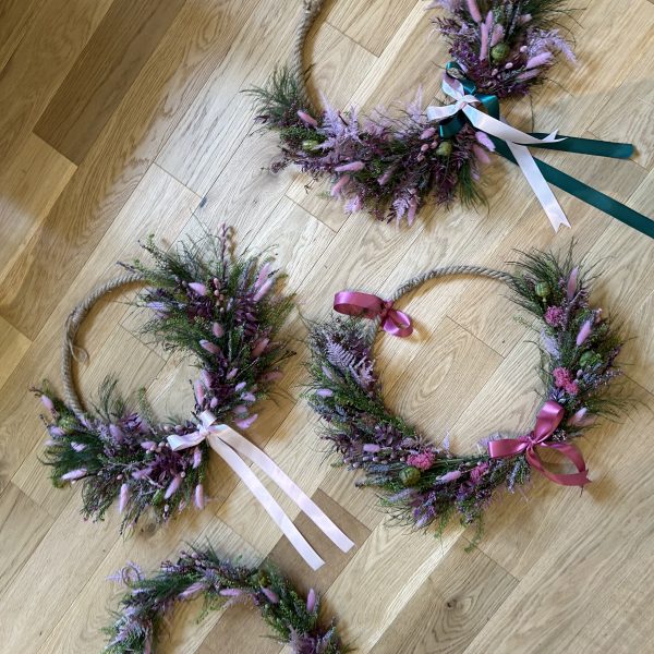 Summer dried wreath